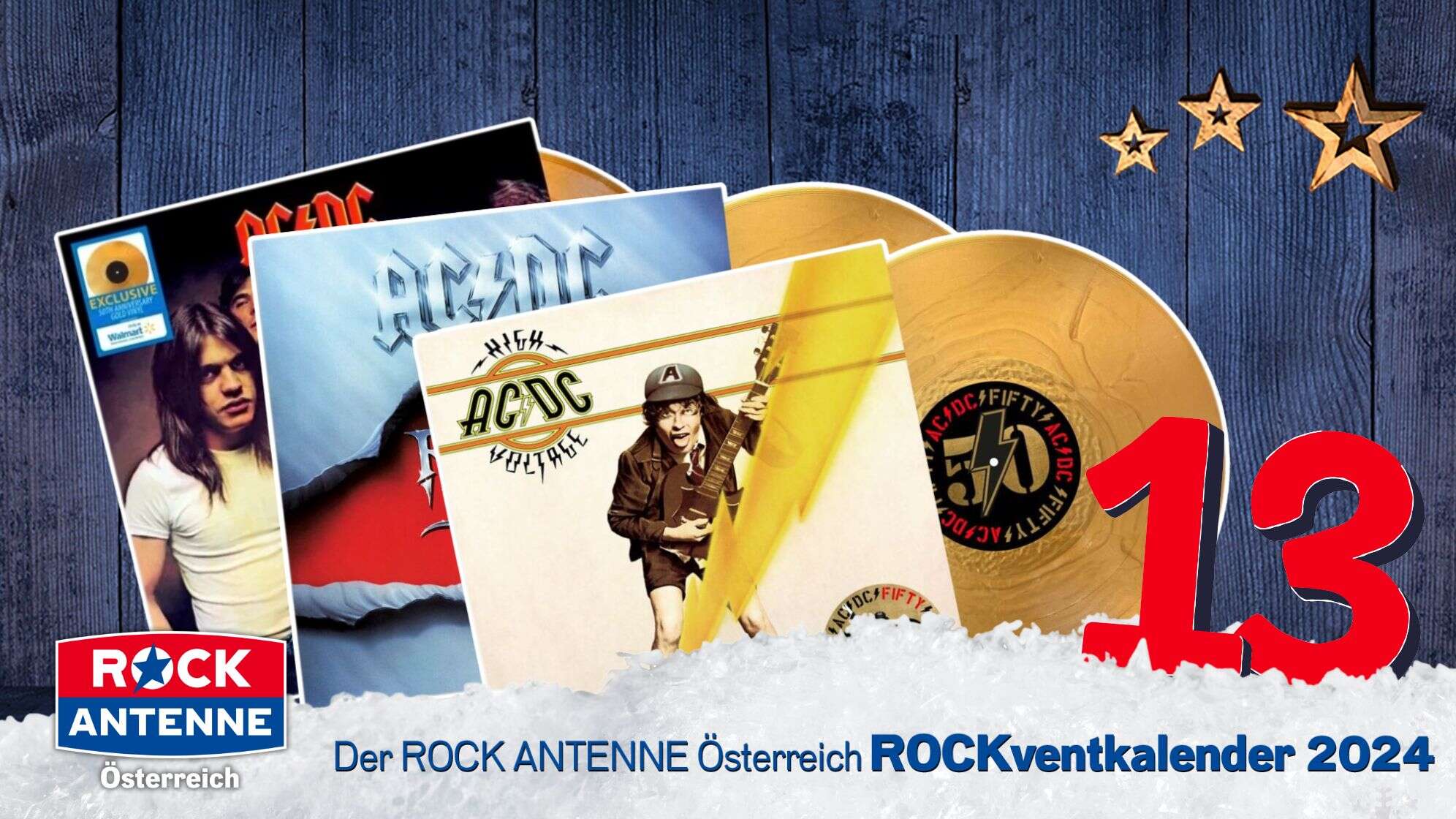 Rockventskalender Türchen 13: Das ACDC Vinylpaket 50-jähriges Edition mit Cap und Socken