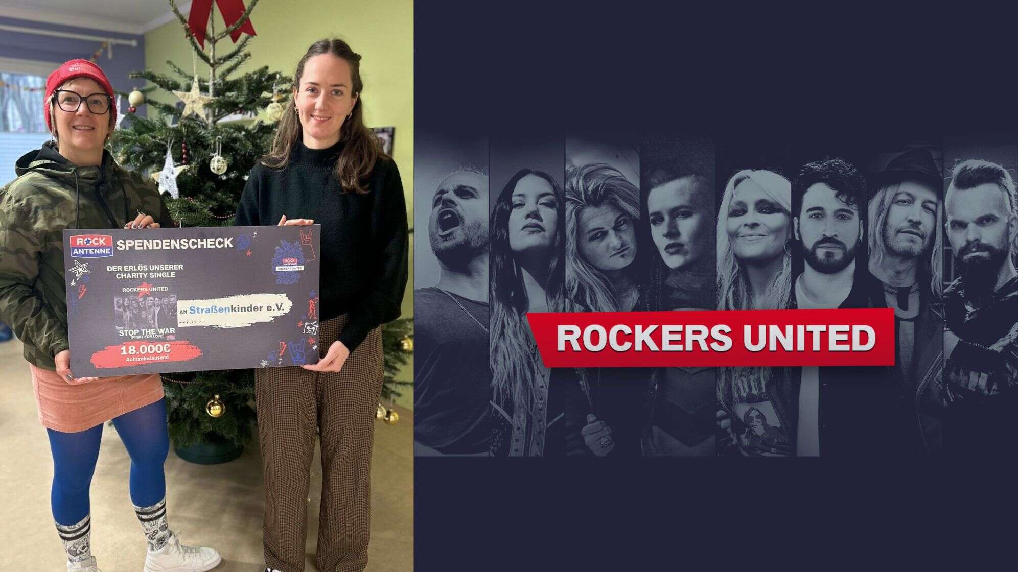 Rockers United: 18.000 Euro Spenden durch unsere Charity Single "Stop the War (Fight for Love)"