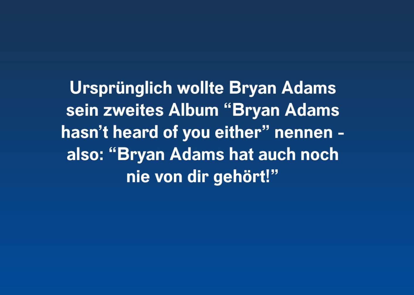 10 Fakten über Bryan Adams