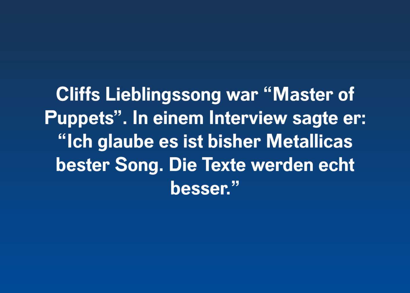 Fakten über Cliff Burton