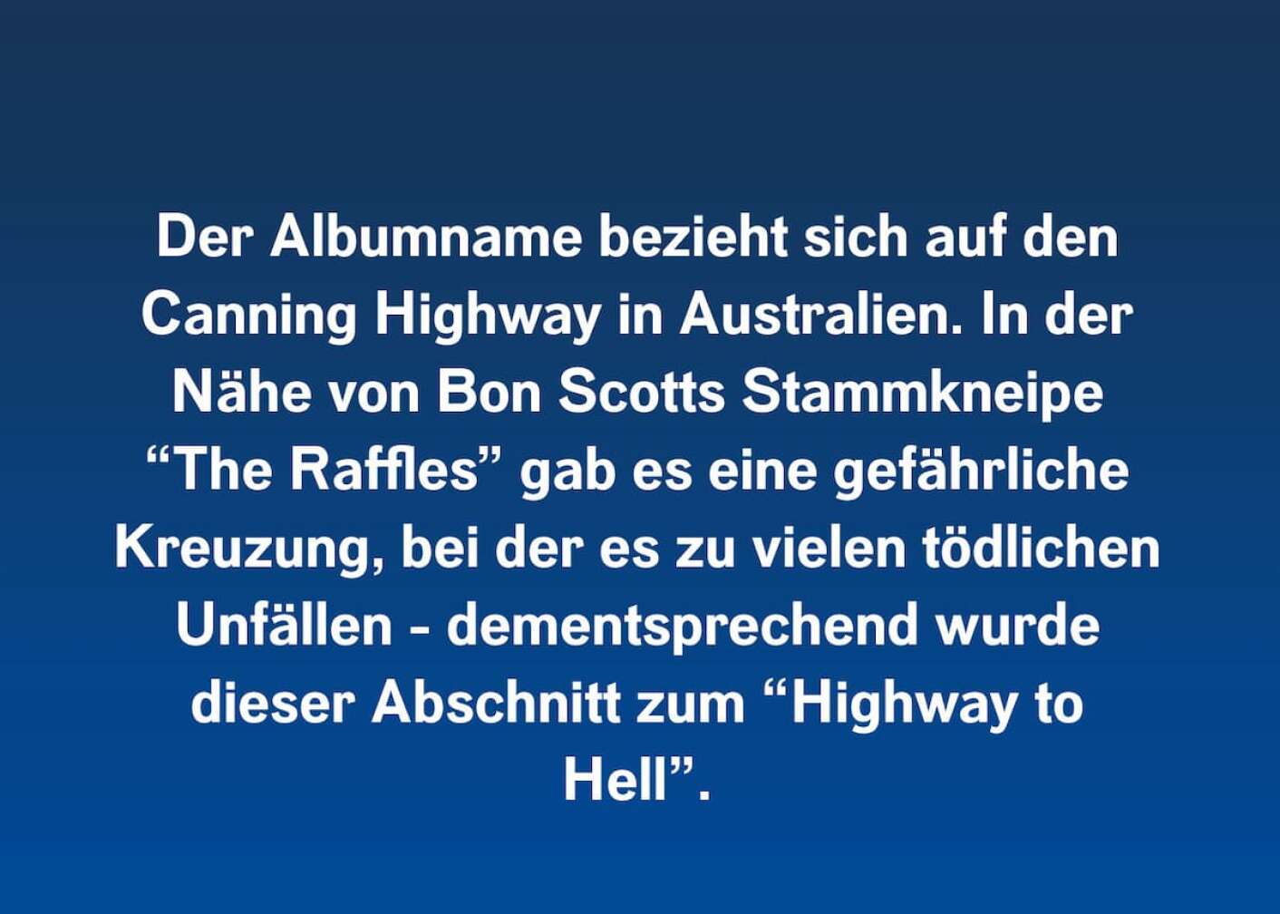 10 Fakten über Highway To Hell