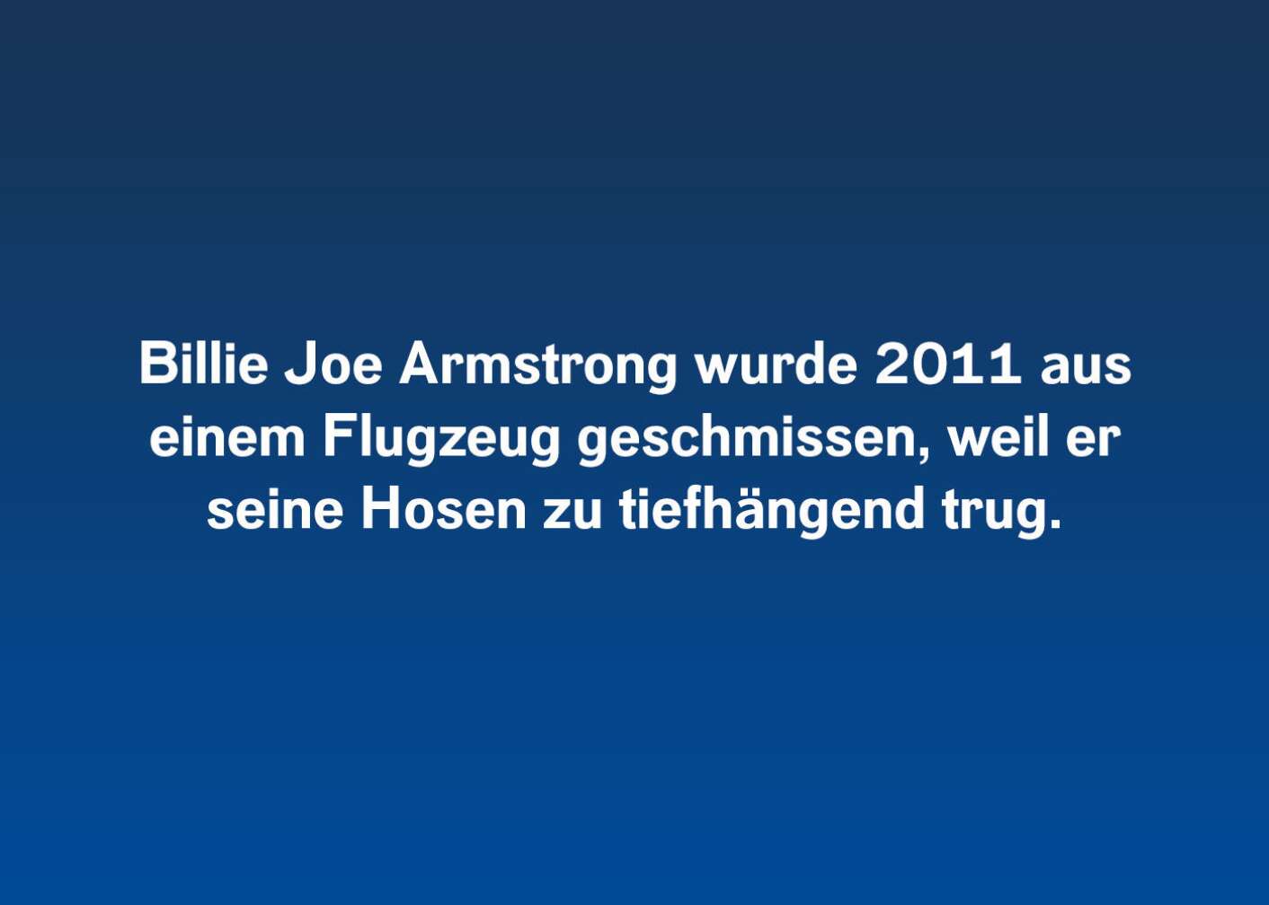 Fakt über Billie Joe Armstrong als Fließtext