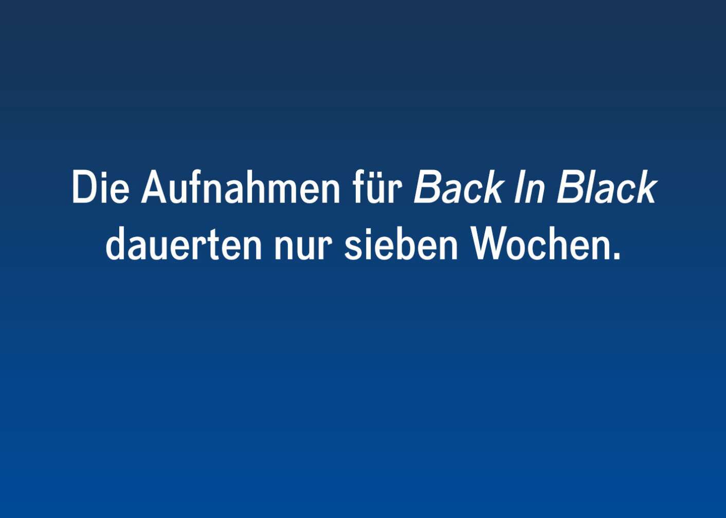 20 Fakten über die legendäre Scheibe Back In Black