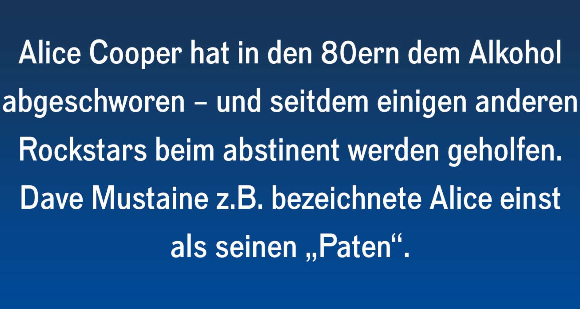 10 Fakten über Alice Cooper #2