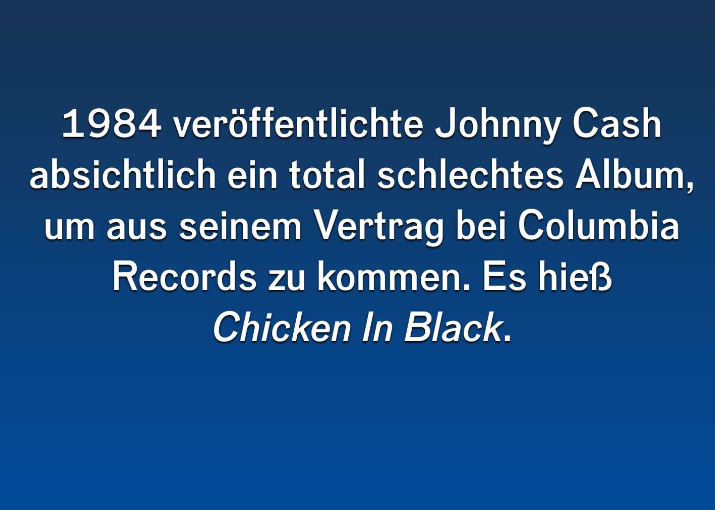 Johnny Cash Fun Facts