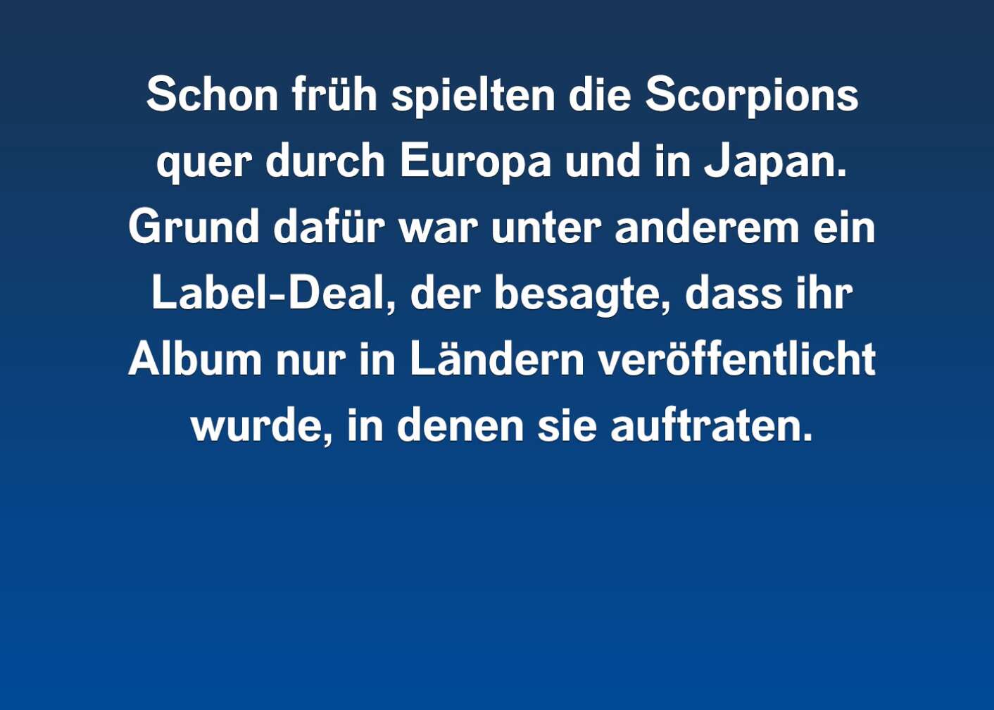 Fakt über die Scorpions