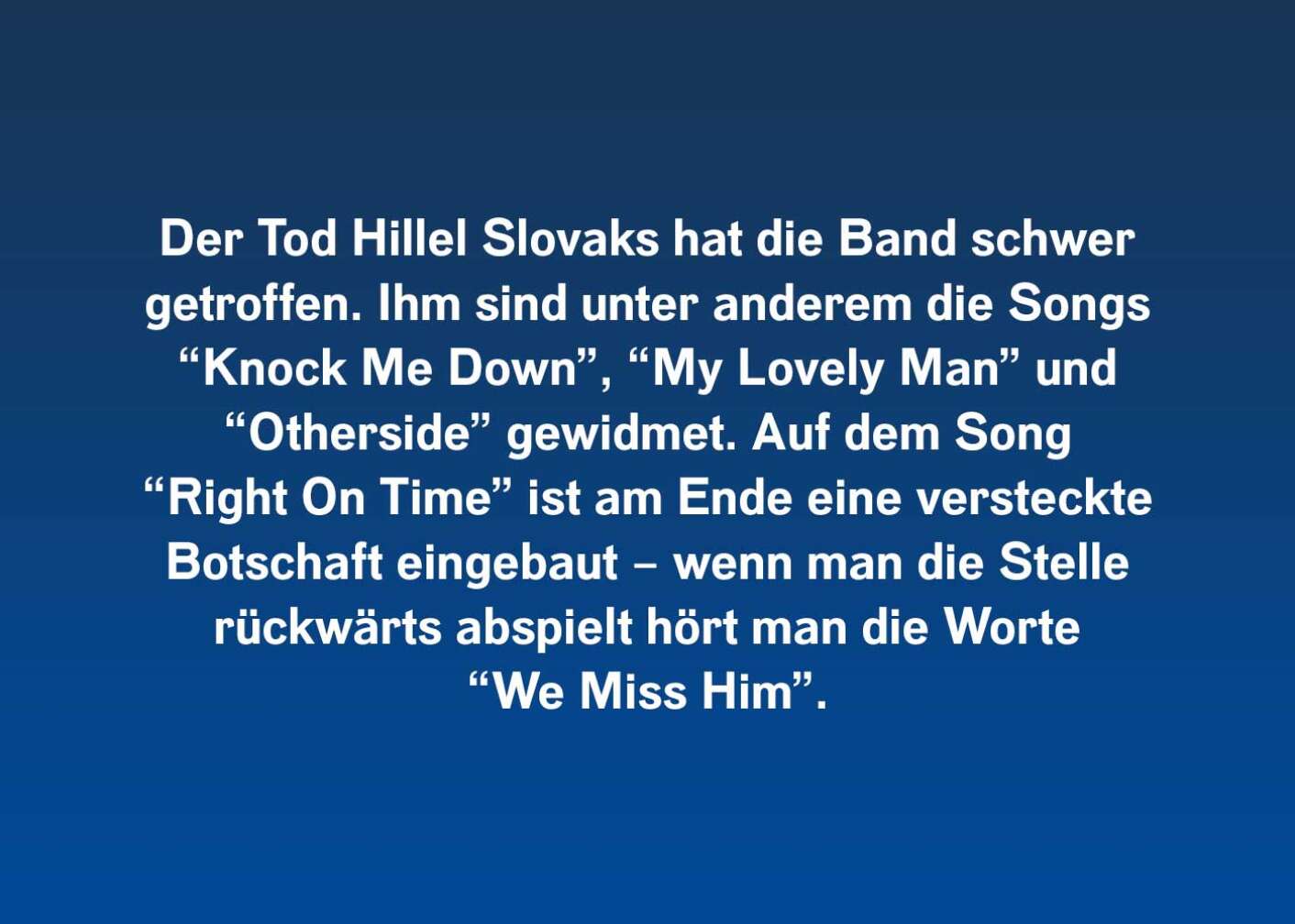 10 Fakten über die Red Hot Chili Peppers (Hillel Slovaks)