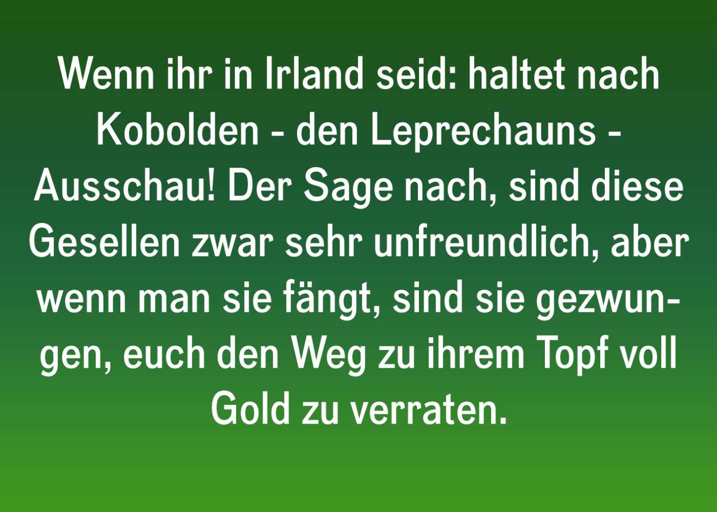 Fakt über St. Patricks Day als Fließtext