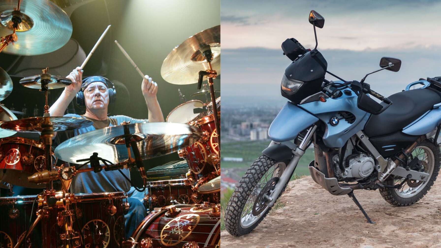 Schlagzeuger und Rush-Mitglied Neil Peart war ebenfalls ein großer Motorrad-Fan. Bevorzug unternahm der Musiker großer Outdoortouren mit seiner BMW. Eine führte ihn sogar von Nord- bis Mittelamerika. Darüber schriebt der Rocker anschließend das Buch „Ghost Rider: Travels on the Healing Road“. Peart wollte mit der Tour den Tod seiner Frau verarbeiten.