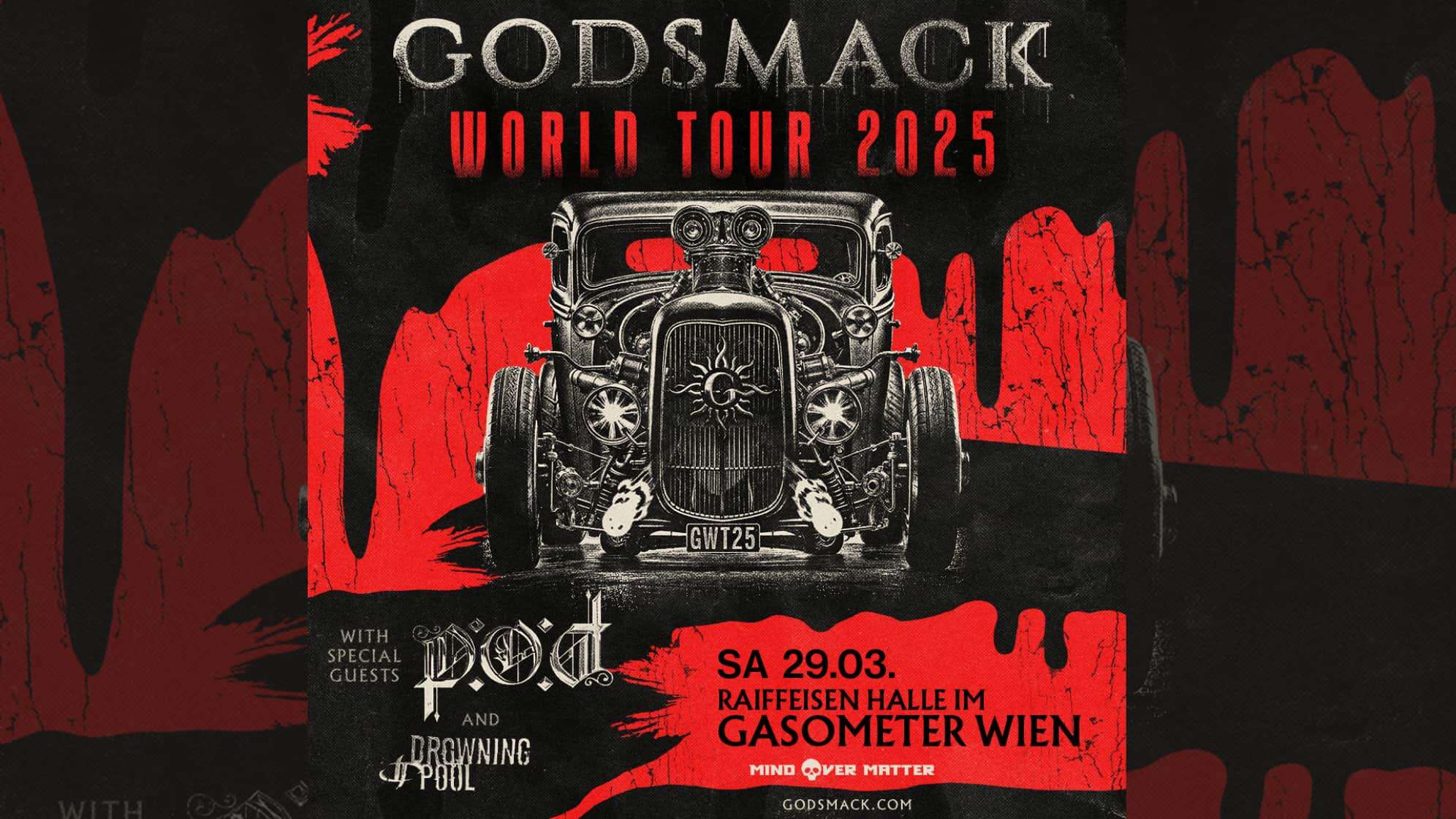 Das Logo der Welttournee von Godsmack