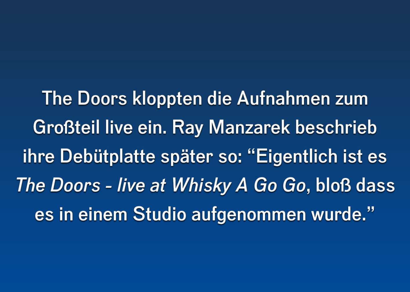 10 Fakten rund um das Debütalbum der Doors