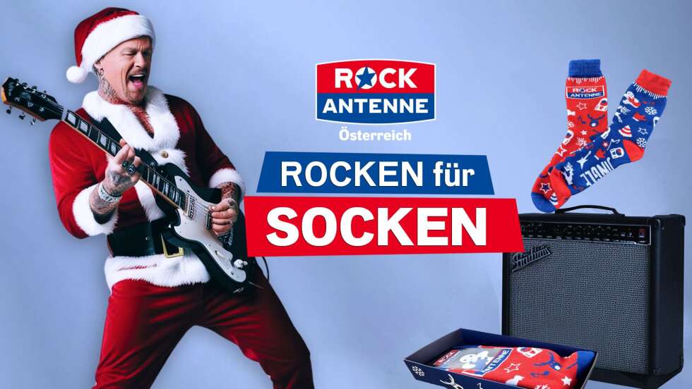 Gitarren-Riffs erraten und ROCK ANTENNE Österreich Socken sichern!