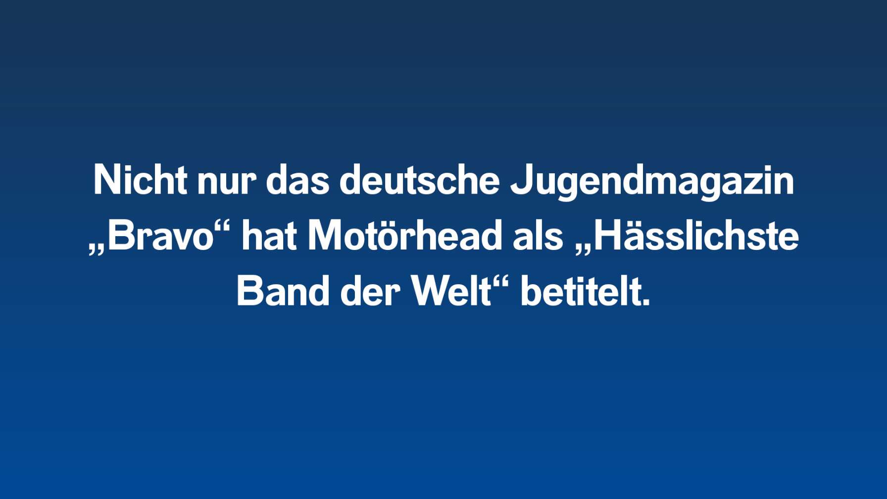 10 Fakten Motörhead